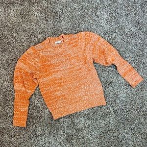 Orange knit sweater
